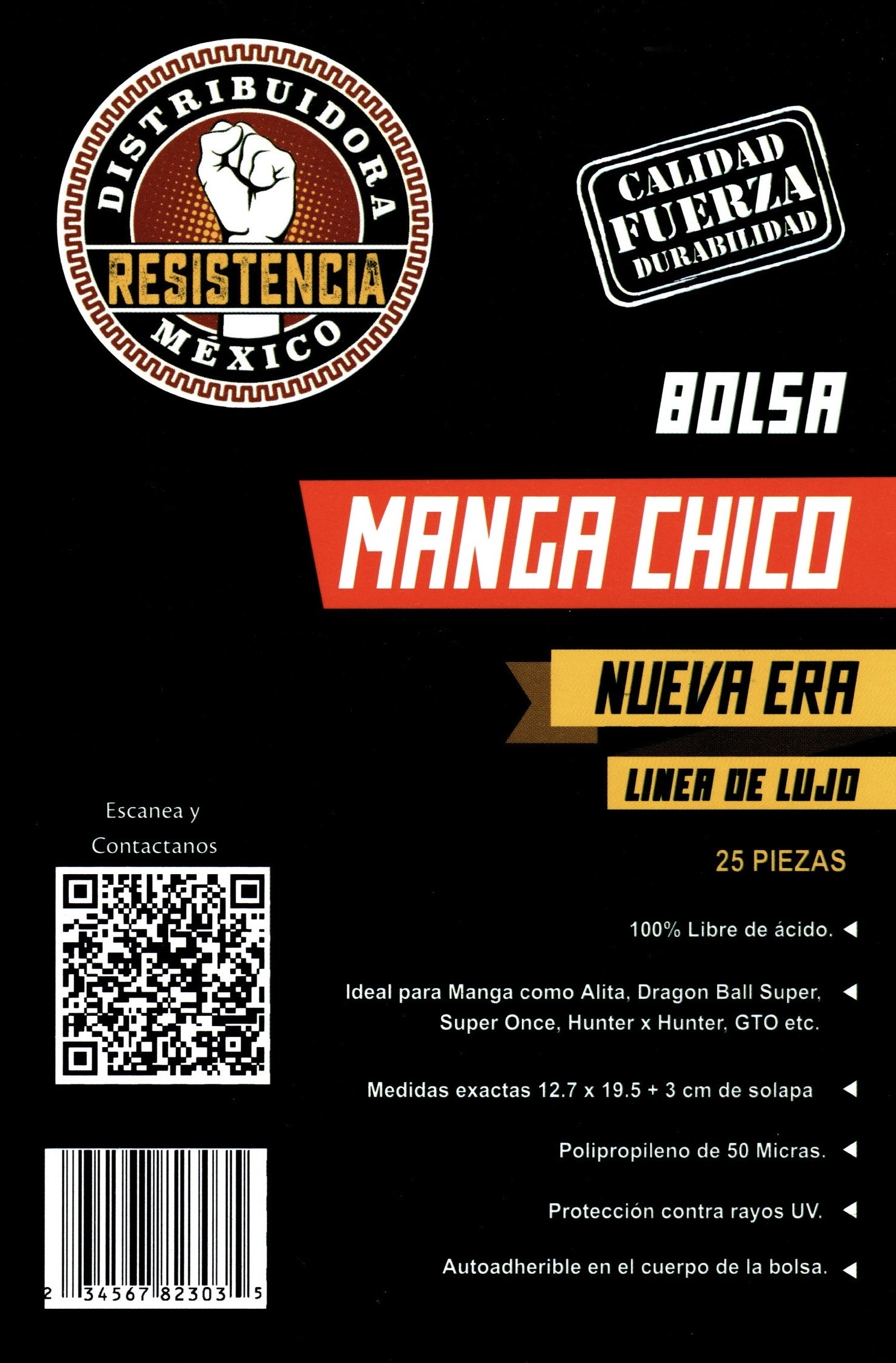 Bolsa manga chico nueva era 25 pzas