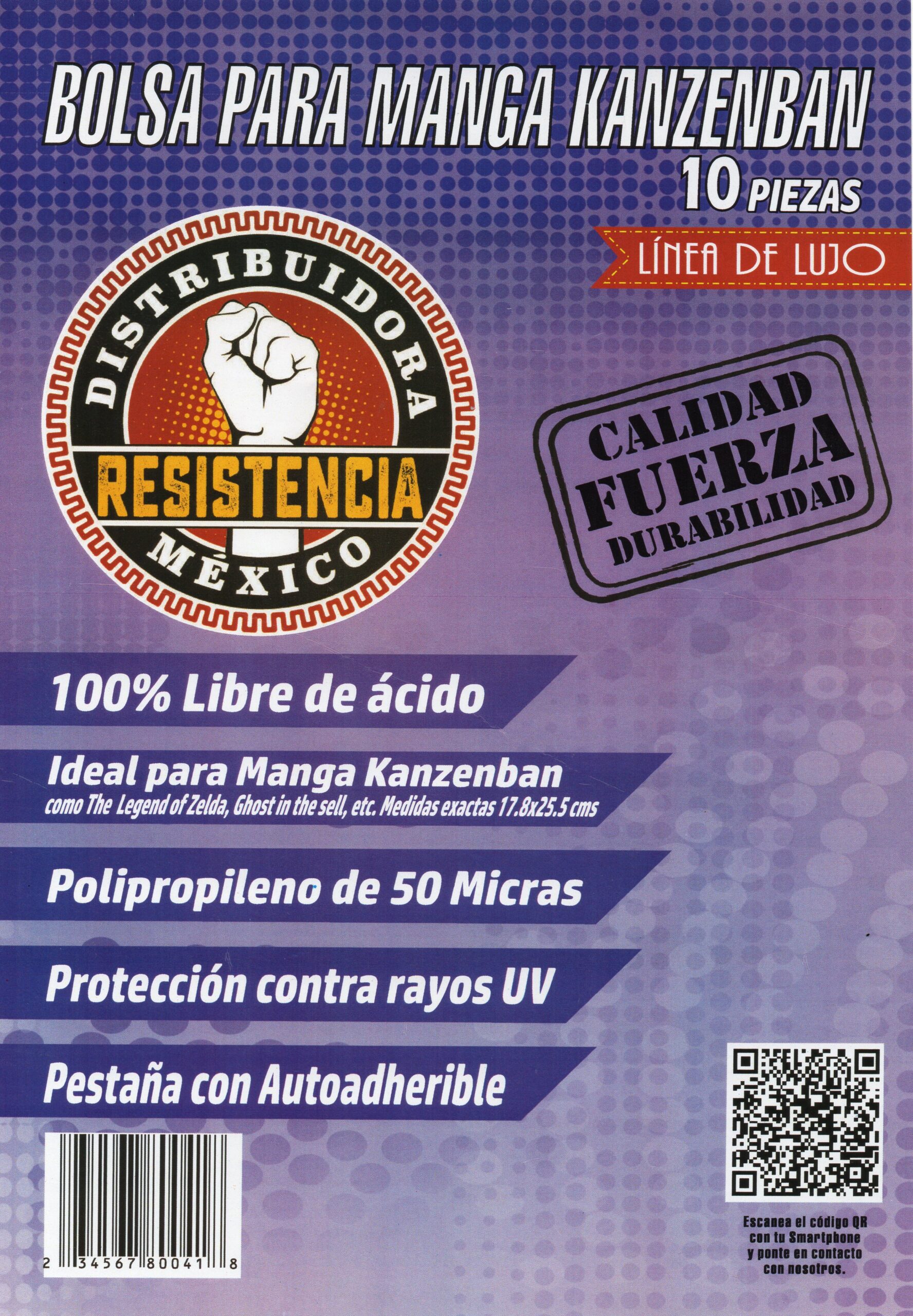 Bolsa manga kanzenban 10 pzas