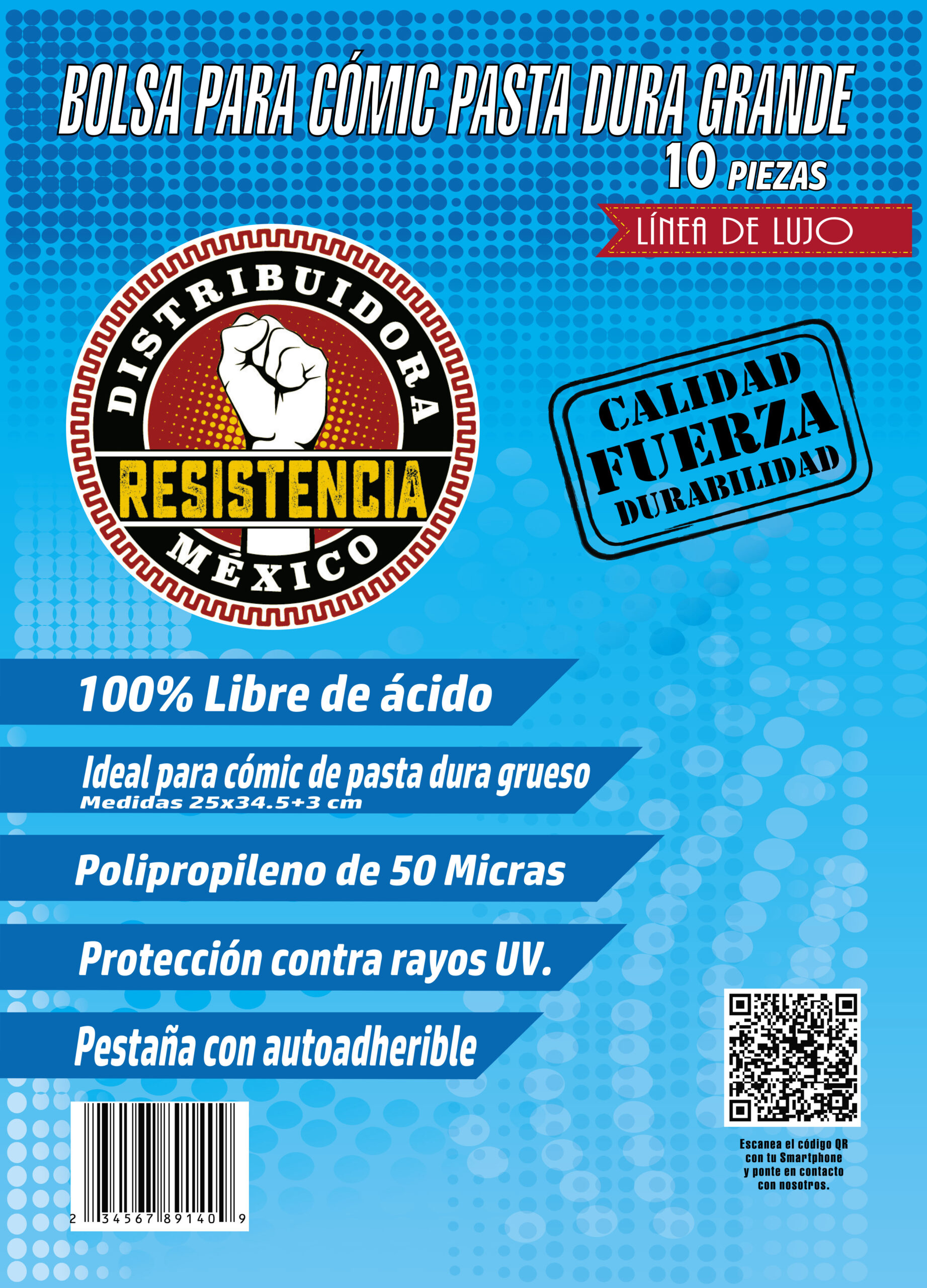 Bolsa Para Comic Pasta Dura Grande 10 pzas