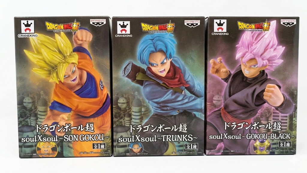 Figura Diorama Set soul X soul (Son Goku + Trunks + Goku Black) - Trunks Saga Pack
